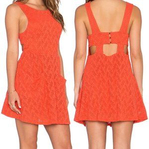 Free People Persimmon Orange Poppy Lace Dr…
